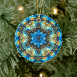 Kaleidoskopisches Labradorit "Festes Glas" Keramik Ornament