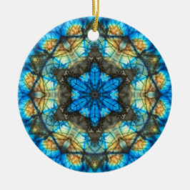 Kaleidoskopisches Labradorit "Festes Glas" Keramik Ornament