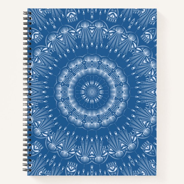 Kaleidoskopisches Sommerkreismosaik-Druck Notizbuch (Vorderseite)