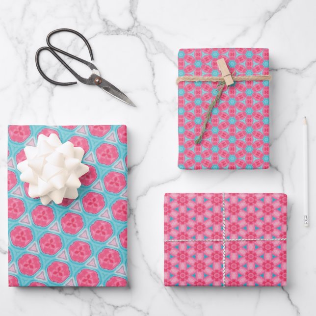 KaleidoTräume Ein bezaubernder Farbenbrocken Set 1 Geschenkpapier Set (Vorderseite)