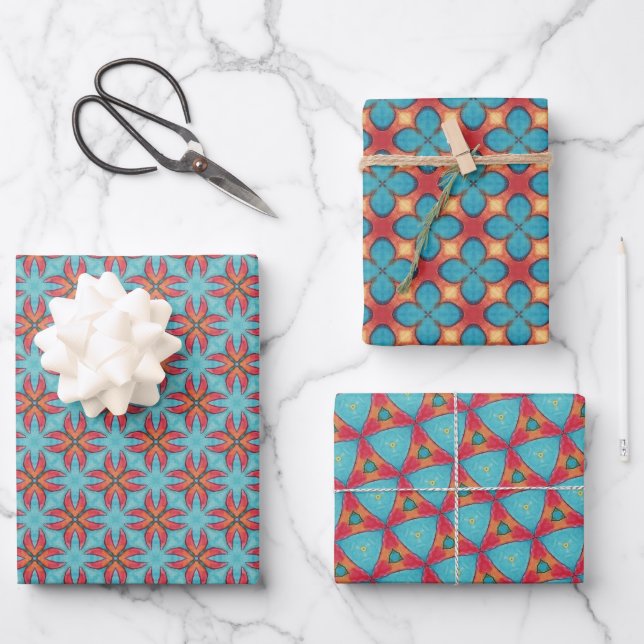 KaleidoTräume Ein bezaubernder Farbschlauch Set 24 Geschenkpapier Set (Vorderseite)