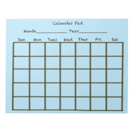 Kalendar Pad Light Blue Notizblock