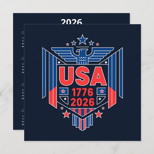 Kalender 1776-2026 USA (Vorne/Hinten)