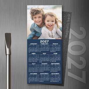 Kalender 1 FotoCollage - Kann Dunkelblau bearbeite Magnetkarte