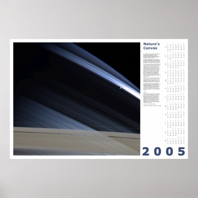 Kalender 2005: Leinwand der Natur Poster (Vorne)