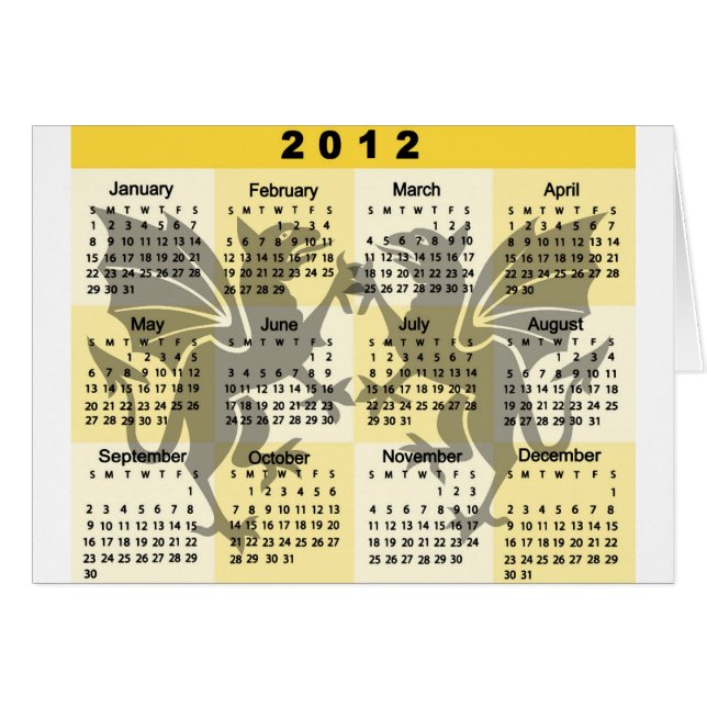 Kalender 2012 mit Gryphons Druck (Vorderseite (Horizontal))