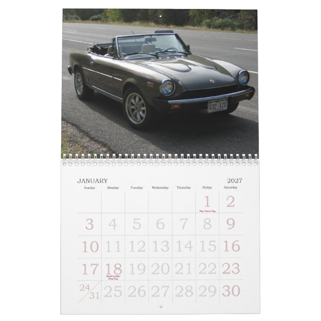 Kalender 2013 - Fiat 124 Spider (Jan 2027)