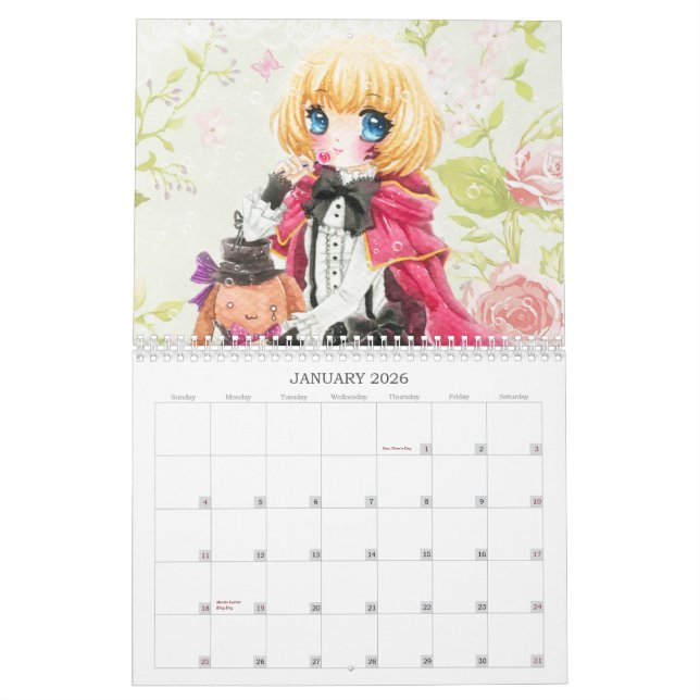 Kalender 2013 - Schöne Anime chibi Mädchen (Jan 2026)