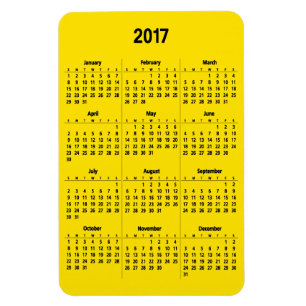 Kalender 2017 Anpassbare Schwarz Groß Magnet