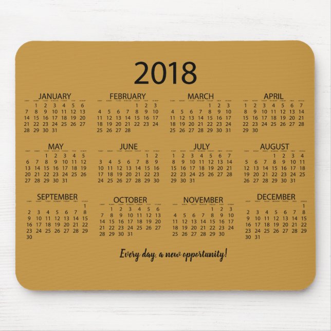 Kalender 2018 mousepad (Vorne)
