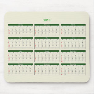 Kalender 2018 mousepad