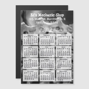 Kalender 2019 für die Automobilindustrie Magneteinladung