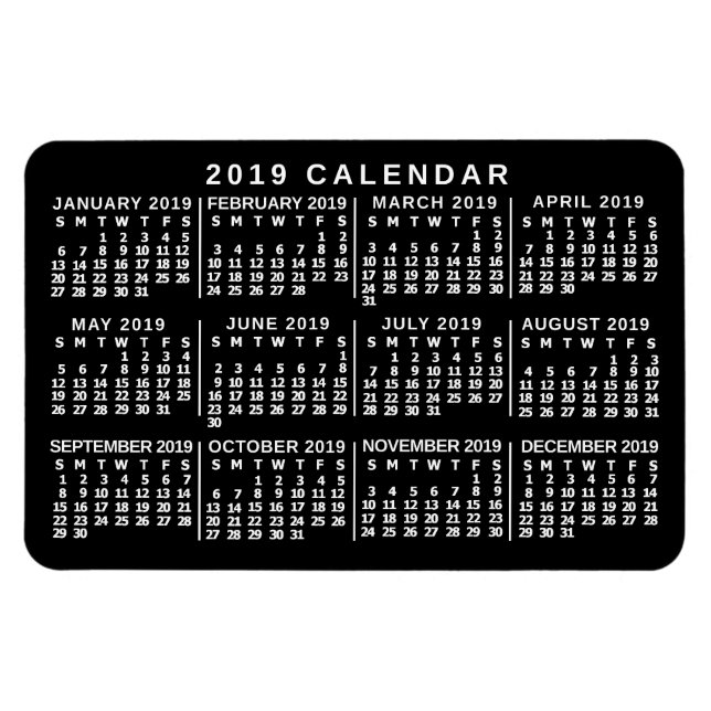 Kalender 2019 (Siehe Beschreibung der neuen Versio Magnet (Horizontal)