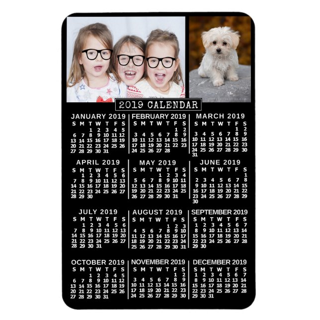 Kalender 2019 (Siehe Beschreibung der neuen Versio Magnet (Vertikal)