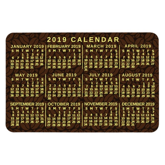 Kalender 2019 (Siehe Beschreibung der neuen Versio Magnet (Horizontal)