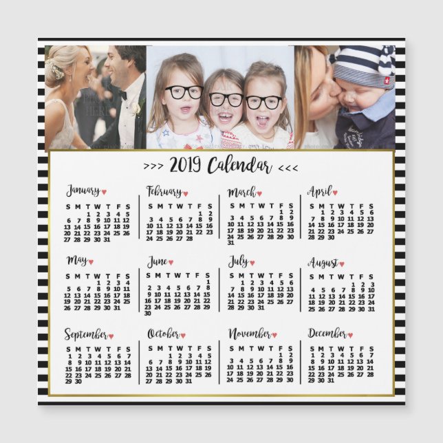 Kalender 2019 (Siehe Beschreibung der neuen Versio Magnetkarte (Vorderseite)