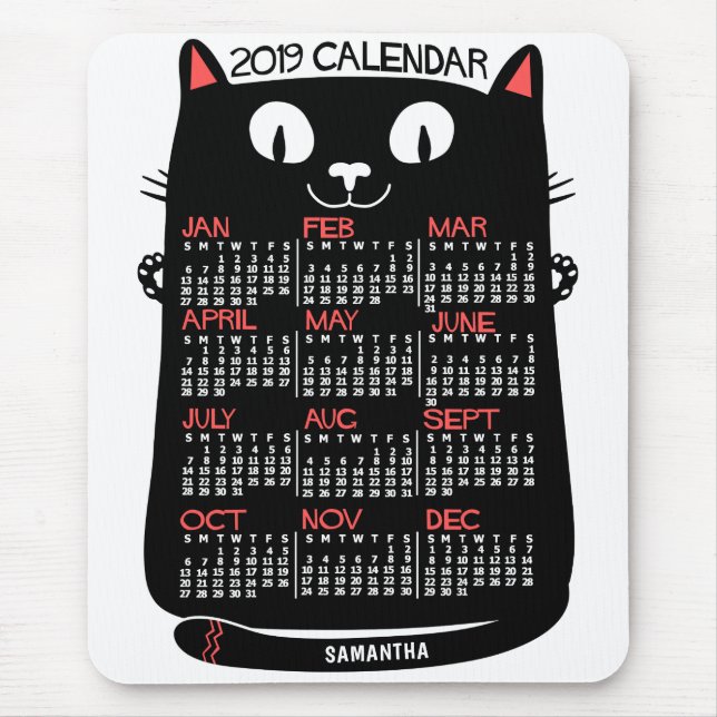 Kalender 2019 (Siehe Beschreibung der neuen Versio Mousepad (Vorne)