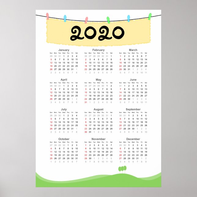 Kalender 2020 Poster (Vorne)