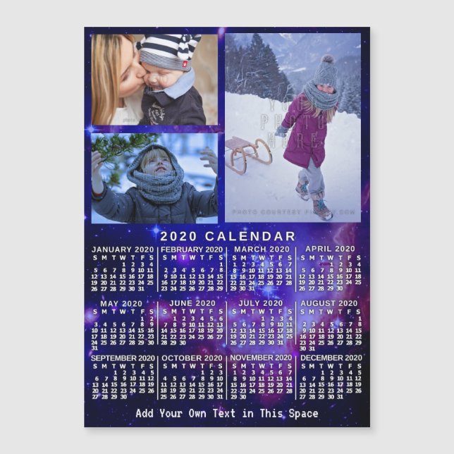 Kalender 2020 (Siehe Beschreibung der neuen Versio Magnetkarte (Vorderseite)