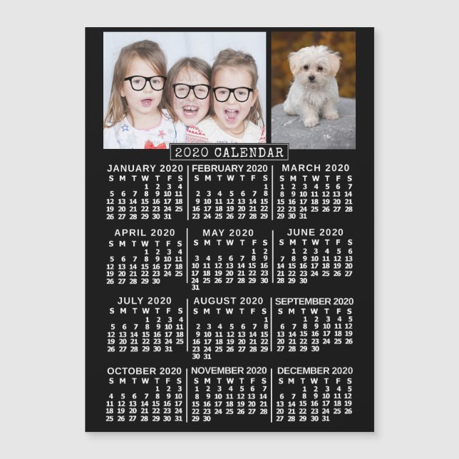 Kalender 2020 (Siehe Beschreibung der neuen Versio Magnetkarte (Vorderseite)