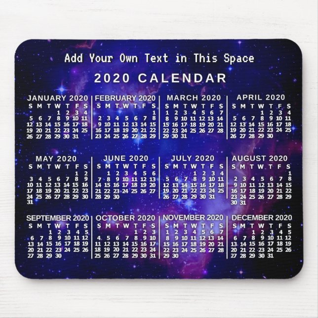 Kalender 2020 (Siehe Beschreibung der neuen Versio Mousepad (Vorne)