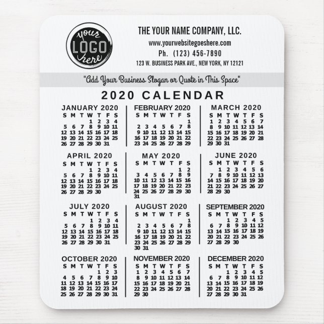 Kalender 2020 (Siehe Beschreibung der neuen Versio Mousepad (Vorne)