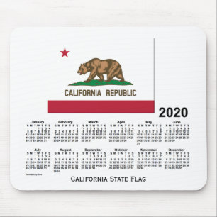 Kalender 2020 von Janz California State Flag Mousepad