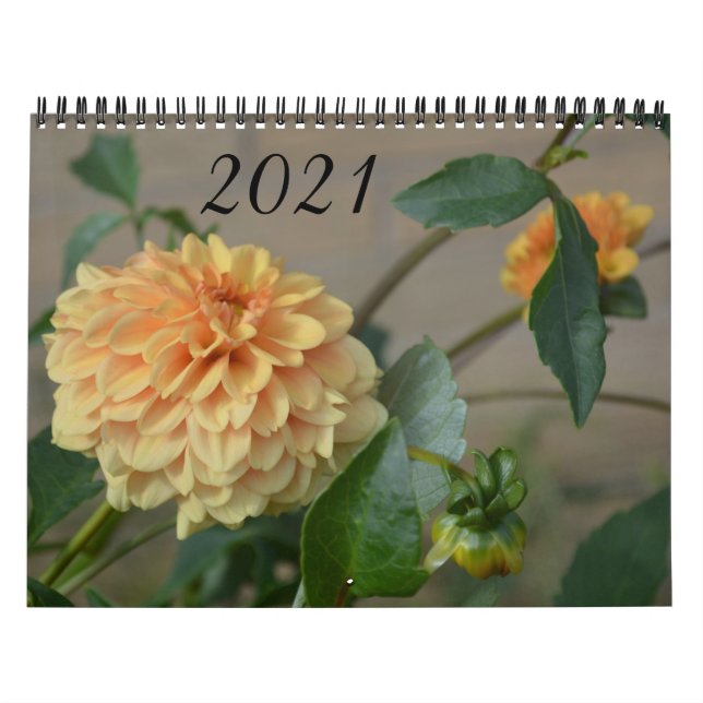 Kalender 2021 mit 12 Monaten Dahlias (Titelbild)