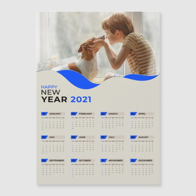 Kalender 2021 mit Foto Magnetkarte (Vorderseite)