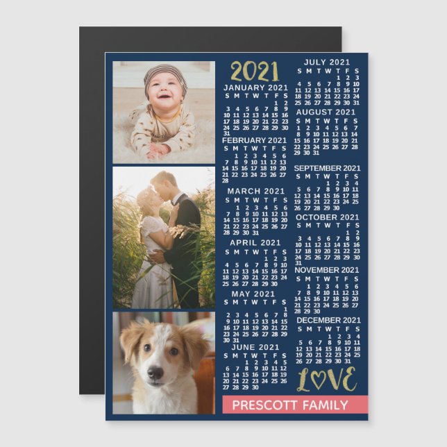 Kalender 2021 (Siehe Beschreibung der neuen Versio Magneteinladung (Vorne/Hinten)