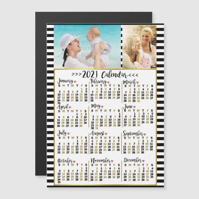 Kalender 2021 (Siehe Beschreibung der neuen Versio Magneteinladung (Vorne/Hinten)