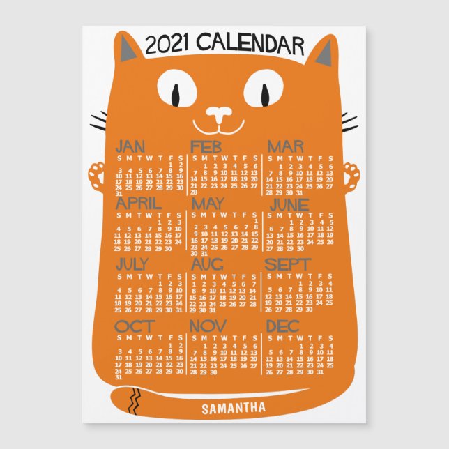 Kalender 2021 (Siehe Beschreibung der neuen Versio Magnetkarte (Vorderseite)