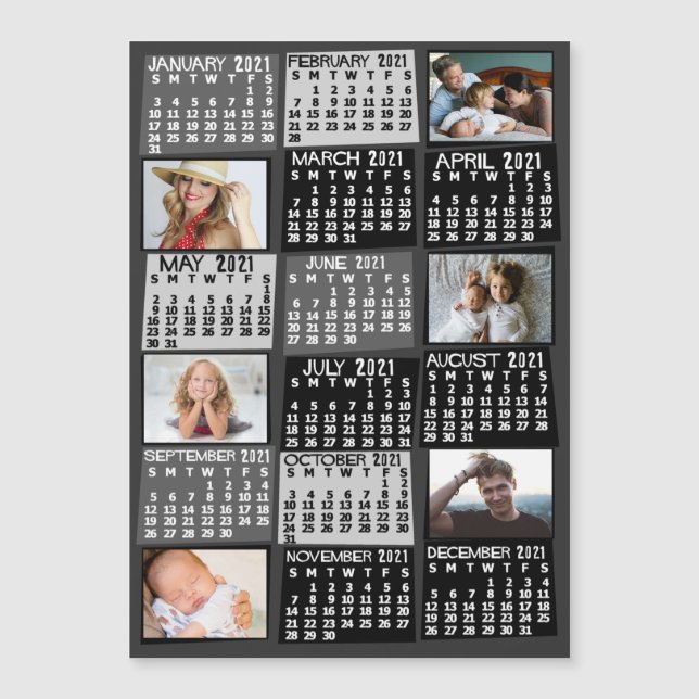 Kalender 2021 (Siehe Beschreibung der neuen Versio Magnetkarte (Vorderseite)