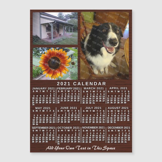 Kalender 2021 (Siehe Beschreibung der neuen Versio Magnetkarte (Vorderseite)