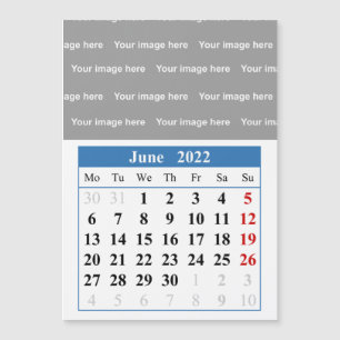 Kalender 2022 Juni Magnetkarte