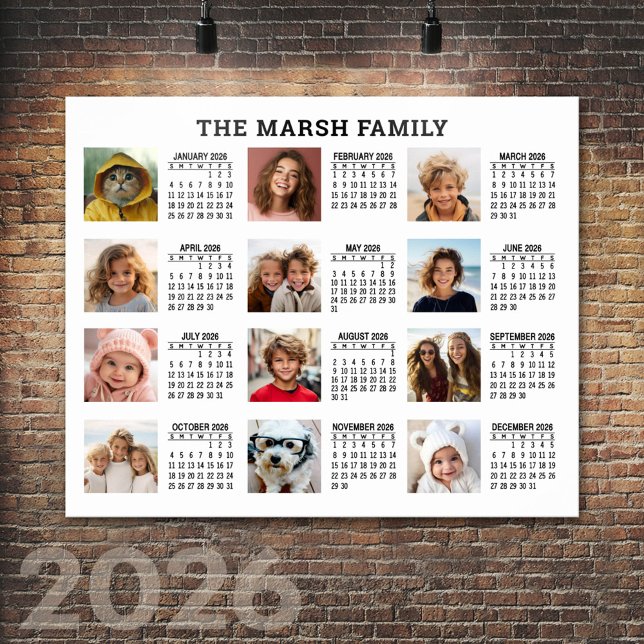 Kalender 2022 mit 12 Fotos Poster (2026 Calendar Poster)