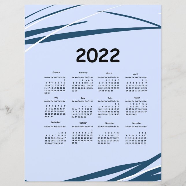 Kalender 2022. Planungsgeschäft, modernes Design (Vorderseite)