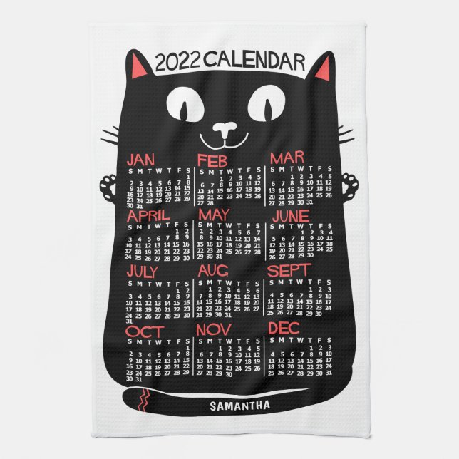 Kalender 2022 (siehe Beschreibung der neuen Versio Geschirrtuch (Vertikal)