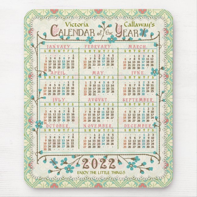 Kalender 2022 (siehe Beschreibung der neuen Versio Mousepad (Vorne)