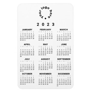 Kalender 2023 auf einen Blick mit benutzerdefinier Magnet
