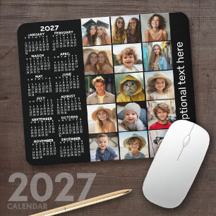 Kalender 2023 - Schwarz, 15 Foto Mousepad
