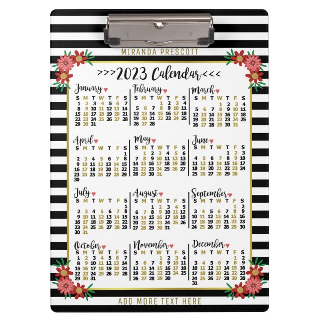 Kalender 2023 (siehe Beschreibung der neuesten Ver Klemmbrett (Vorderseite)