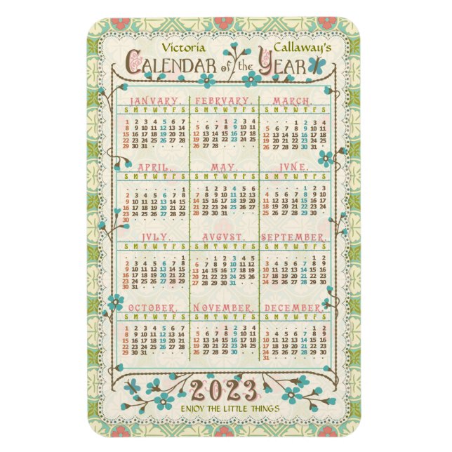 Kalender 2023 (siehe Beschreibung der neuesten Ver Magnet (Vertikal)