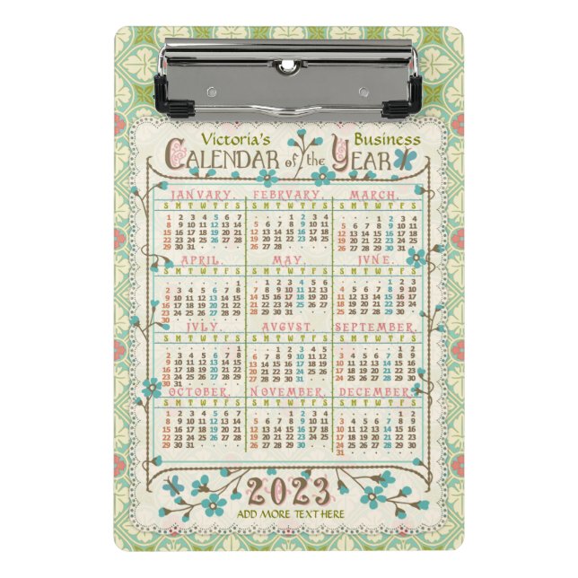 Kalender 2023 (siehe Beschreibung der neuesten Ver Mini Klemmbrett (Vorderseite)