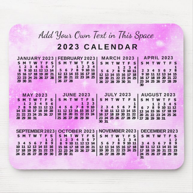 Kalender 2023 (siehe Beschreibung der neuesten Ver Mousepad (Vorne)