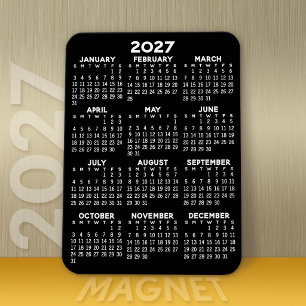 Kalender 2024 für die vollständige Jahresansicht - Magnet