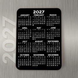 Kalender 2024 für die vollständige Jahresansicht - Magnet
