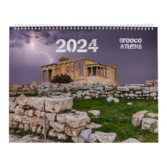 Kalender 2024 Jahr mit Foto von Athen, Griechenlan (Titelbild)