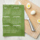 Kalender 2024 mit 4 FotoCollage - grün Geschirrtuch (Viertel Falte)