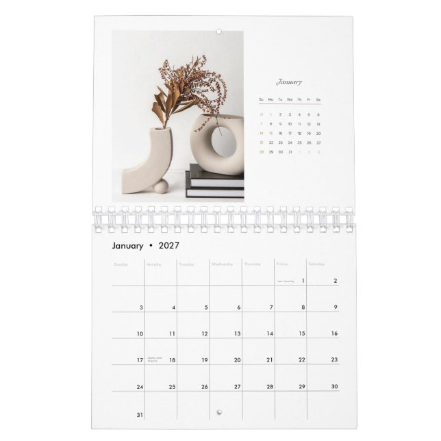 Kalender 2024 - moderner minimalistischer Kalender (Jan 2027)